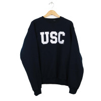 USC Trojan Basics Heritage Navy Tackle Twill Fleece Sweatshirt